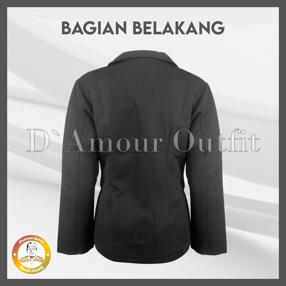 Jas Blazer Wanita Jas Kerja Kantor Cewe Polos Dewasa Anak Jaket Blezer Cewek Pakaian Formal Kantoran Dasar Hitam Rok Span Line A Rempel Celana Bahan Panjang Kancing 2 Jumbo Big Size Cardigan Rompi Outer Perempuan One Set Setelan Stelan Ootd Korean Style