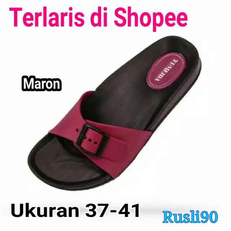 (COD) Sandal Selop Santai Karet Wanita Yumeida 9061