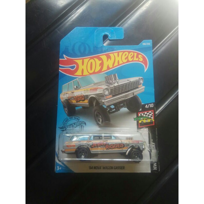 hotwheels 64 NOVA WAGON GASSER abu abu HW RACE DAY