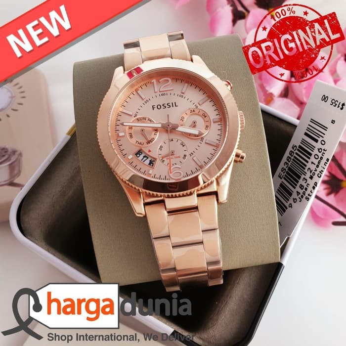 DISKON 10% Jam Tangan Wanita Merk Fossil  Type : ES3885 Origin