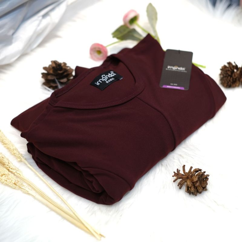 [Irnanda] Gamis Dress Diamond Umbrella Payung Bahan Jersey Diamond Premium Best Seller-Merah hati