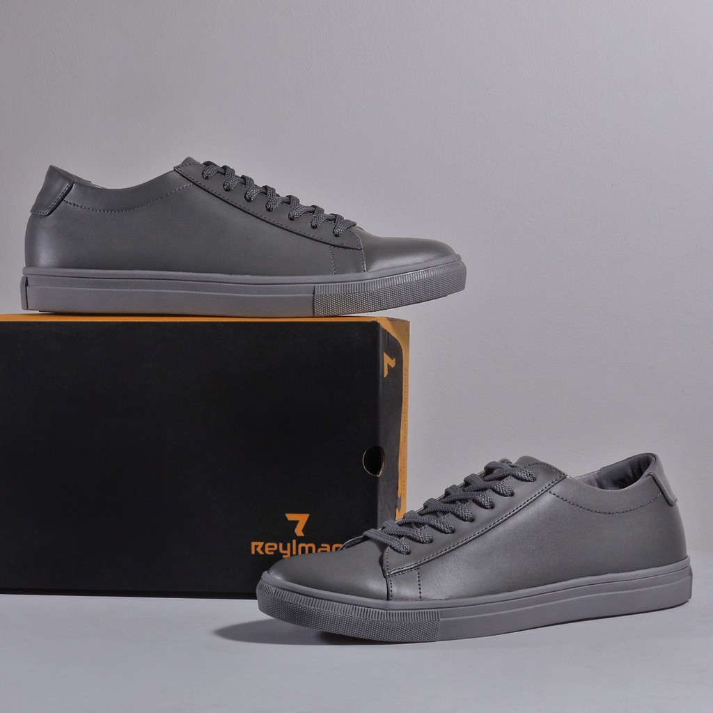 HUMB GREY |Reyl x FORIND| Sepatu Putih Casual Sneakers Kasual Polos Original Pria Cowok Footwear Ori