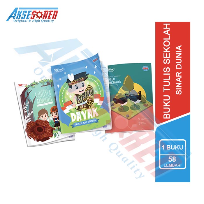 

Buku Tulis Sekolah Sinar Dunia 58 Lembar [1 Buku] / Buku Catatan Harian SD SMP SMA Kuliah / Buku Tugas Sekolah / Alat Tulis Sekolah / Perlengkapan Sekolah Anak / Buku Sidu 58
