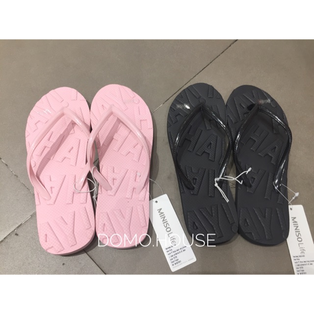  MINISO  WOMEN LETTER SERIES FLIP FLOP SENDAL JEPIT MINISO  