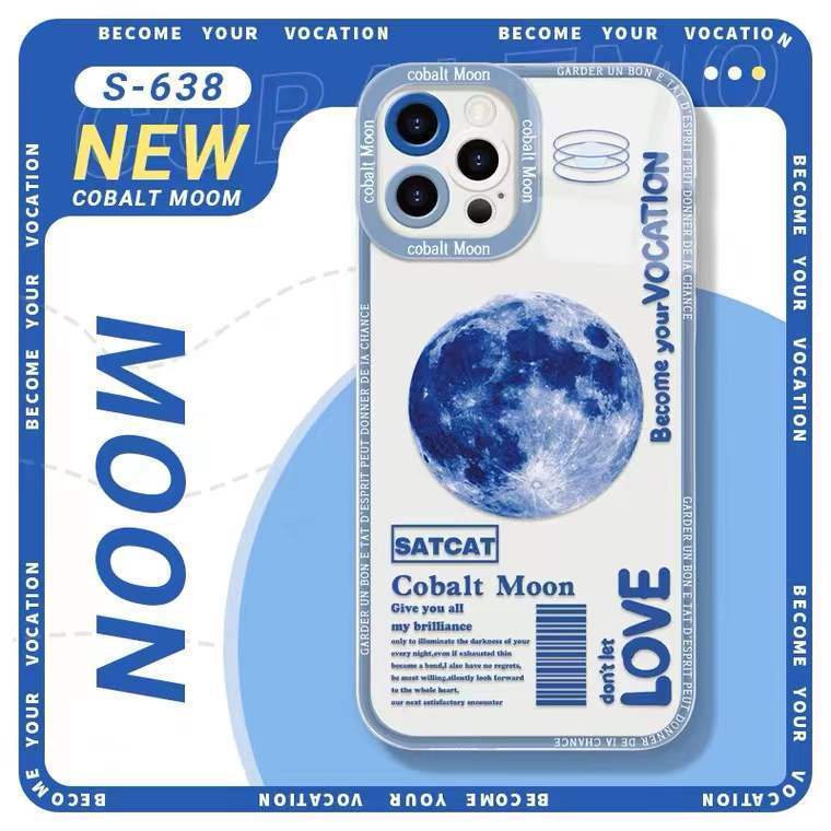 Case Tekstur Bulan Untuk Iphone 13 Pro Max / 12 / 11 / XS / XR / X / 8 / 7 / 6 / 6s / Plus Se202020