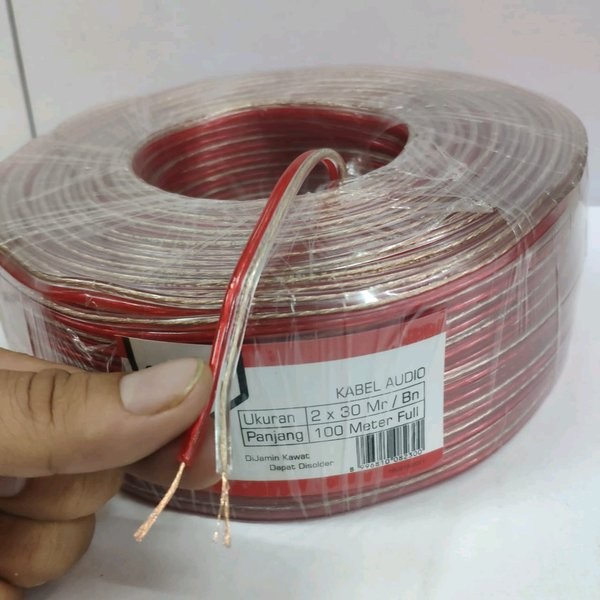 Kabel Audio Transparan 2 x 30 Ecer per Meter