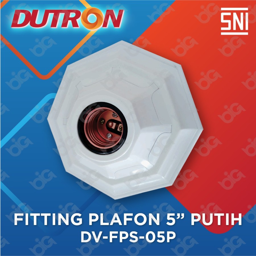 Fitting Lampu Plafon Bulat Fiting Lampu Plafon Bulat 5 inch E27 DUTRON