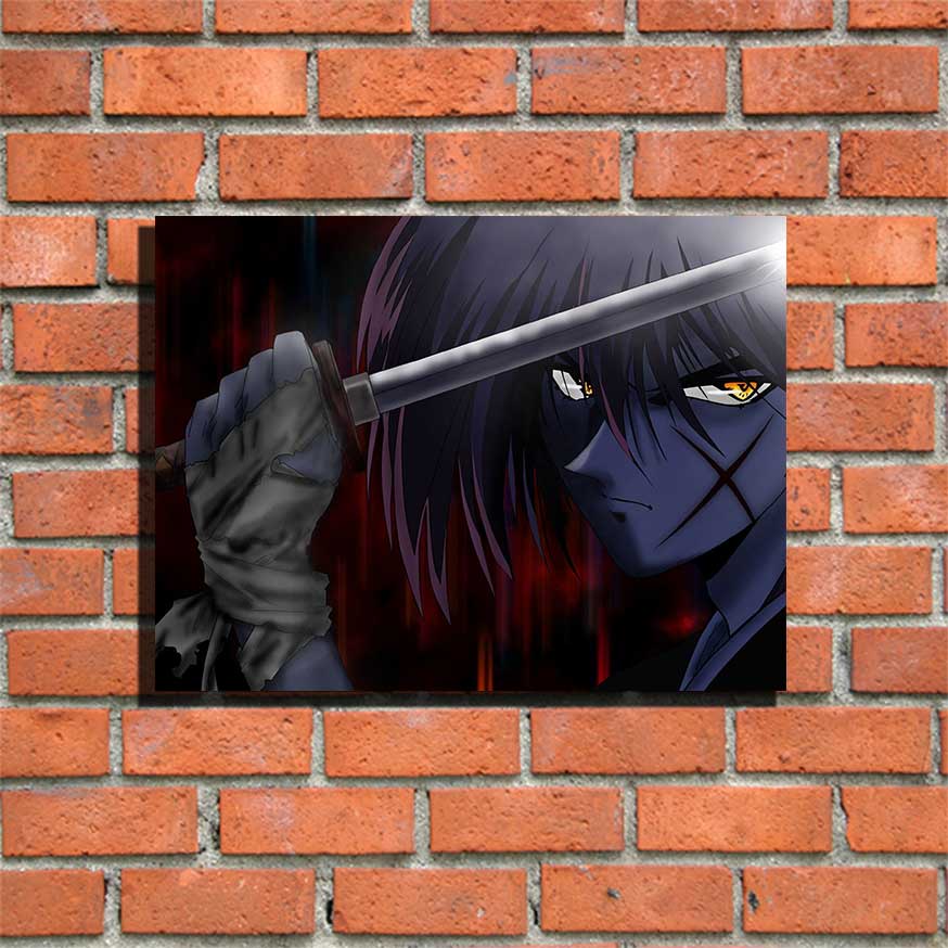 SAMURAI X Poster Kayu 1 Hiasan Dinding Pajangan Dinding Walldekor