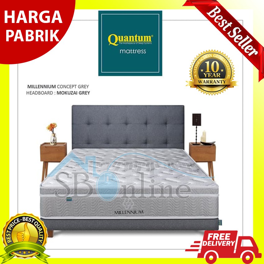 Quantum Springbed Millennium Concept Mokuzai Grey