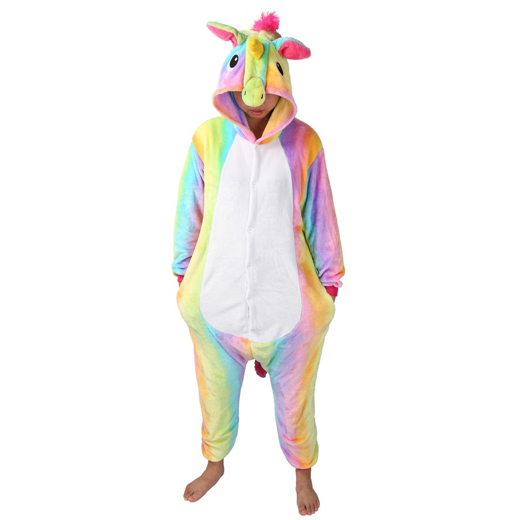 Piyama Onesie Bentuk Kostum Cosplay Hewan Unicorn Untuk Cosplay