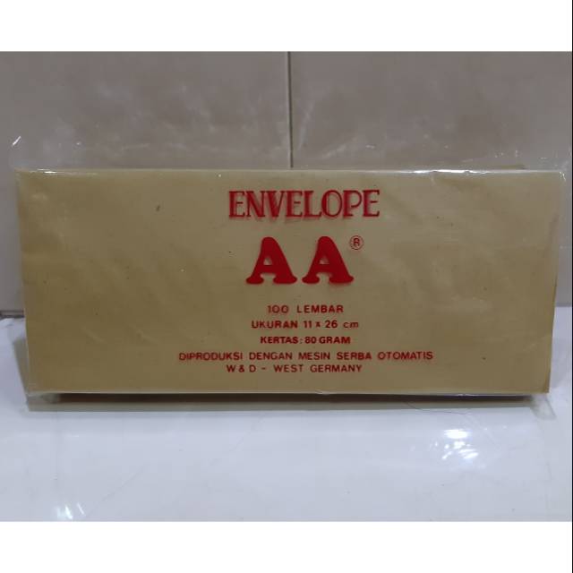  Amplop  Kesing Coklat Dinas  AA 11 x 26cm 100lbr Shopee 