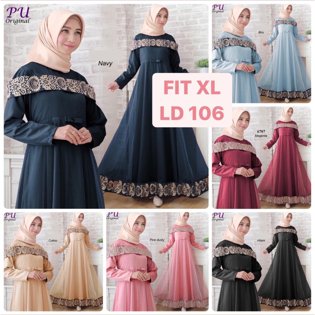 SOLEHA gamis syari dress sabrina muslimah gamis syari wanita Allsize fit to XL magenta pink dusty hi