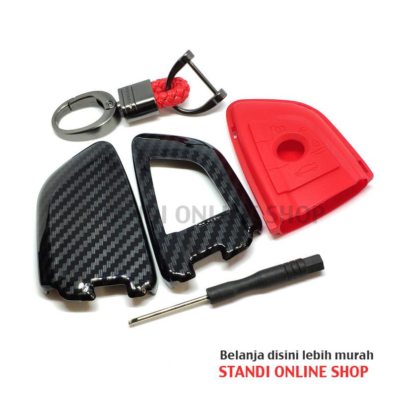 Cover Smartkey Sarung Kunci Remote BMW Seri X1 X3 X5 F Series Merah