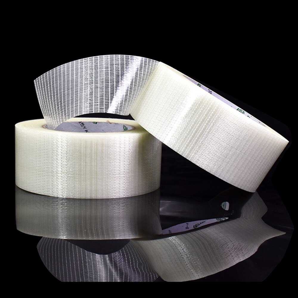 Lakban Super Strong Grid Fiber Tape 25 Meter Plaster Kuat Material Serat Fiber Multifungsi Reparasi Perlengkapan Rumah