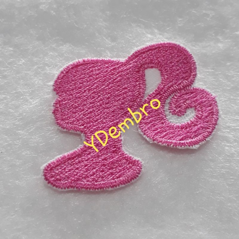 Patch Bordir Karakter Lucu Kepala Barbie