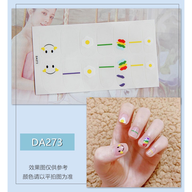 &lt;Jjoygirl&gt;DA Nail Sticker Motif / Sticker Kuku / Stiker Kuku / Nail Stiker Glitter / Stripes Design