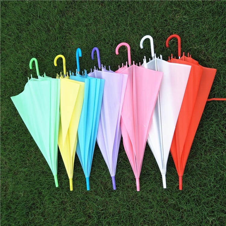 Payung Transparan Style Korea Jepang Polos Warna Warni Payung Lipat Bening Cantik Payung Rainbow Umbrella Fashionable Candy Color Import Murah