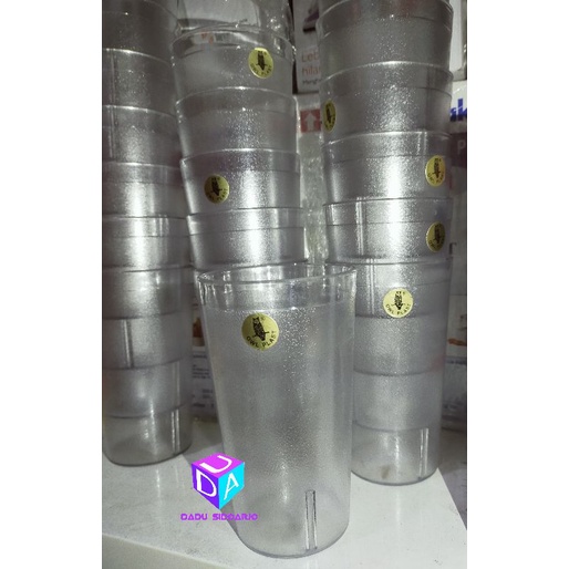 gelas cafe akrilik 350ml / gelas es teh owl Plast as-350 anti pecah