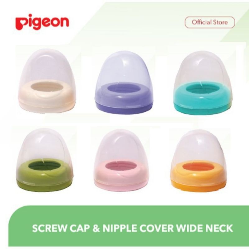 Pigeon Ring dan Tutup Botol Wide Neck - Pigeon Screw Cap &amp; Nipple Cover