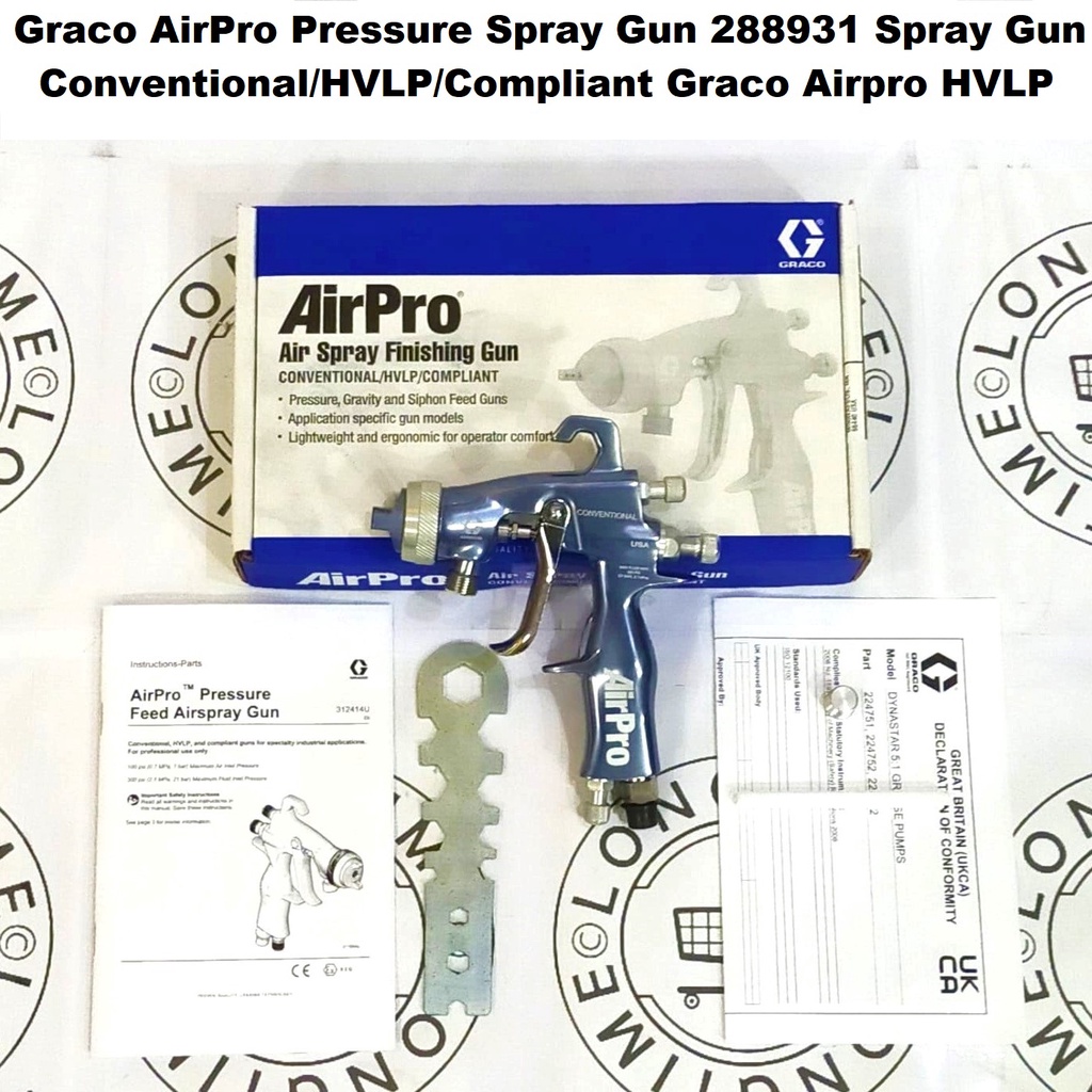 Graco Air Spray Gun Conventional/HVLP/Compliant, Graco Airpro HVLP