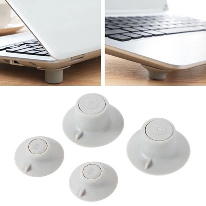 4pcs / Set Bracket Kaki Exhaust Pad Non slip Penghilang Lelah Untuk Laptop Notebook Komputer