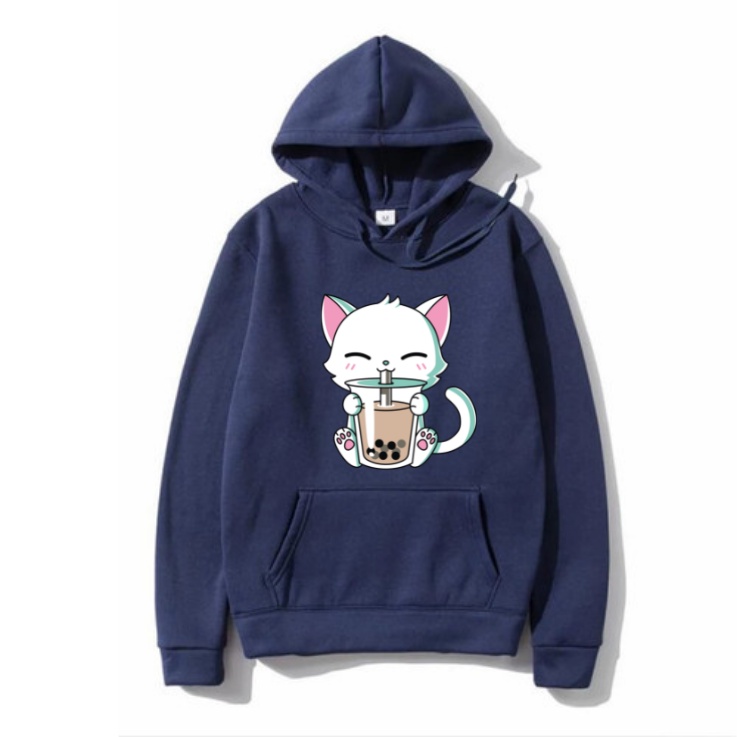 Sweater Hoodie Wanita BOBA CAT/ Bisa COD/ Terbaru!!!