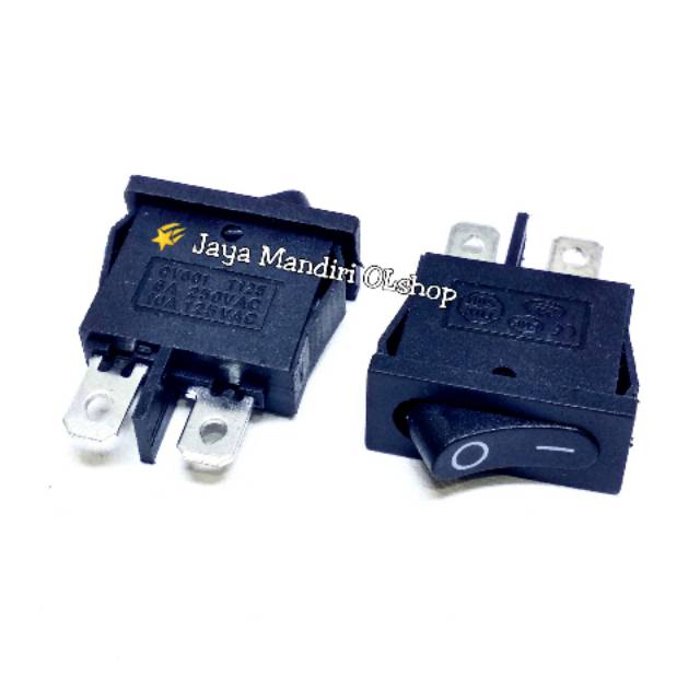 Saklar Switch On Off Kotak Gepeng Kecil 2 Pin Hitam