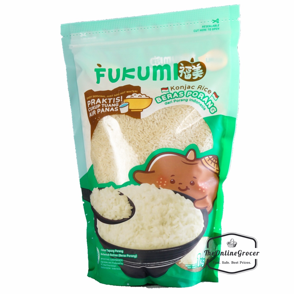 Beras Fukumi Porang Pouch - Shirataki Rice - Beras Diet 1kg