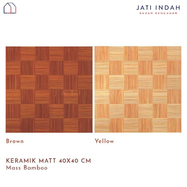 Keramik Matt Motif Kayu 40x40 cm Mass Bamboo