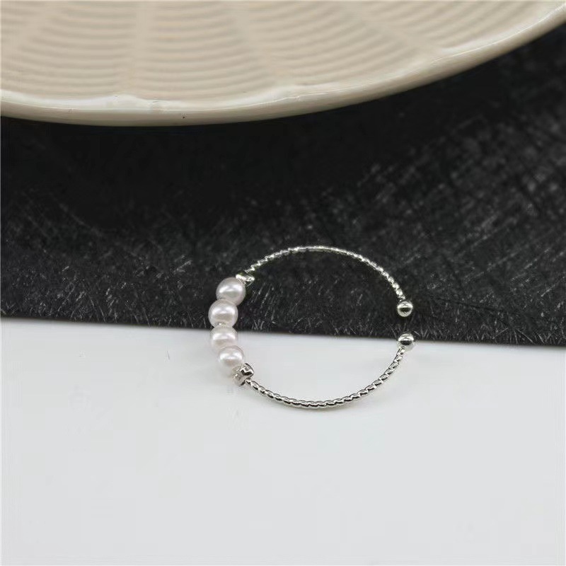 Mainan Fidget Ring Manik-Manik Mutiara Anti Stress Gaya Korea Untuk Wanita
