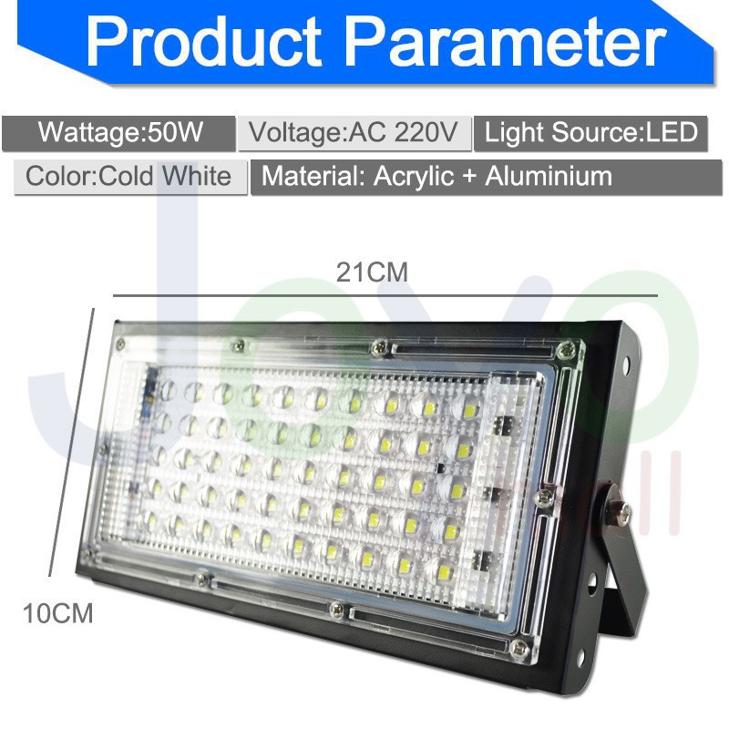 LAMPU SOROT TEMBAK LED SLIM 50 WATT/ 50W SLIM LED FLOODLIGHT50 WATT AC 220V