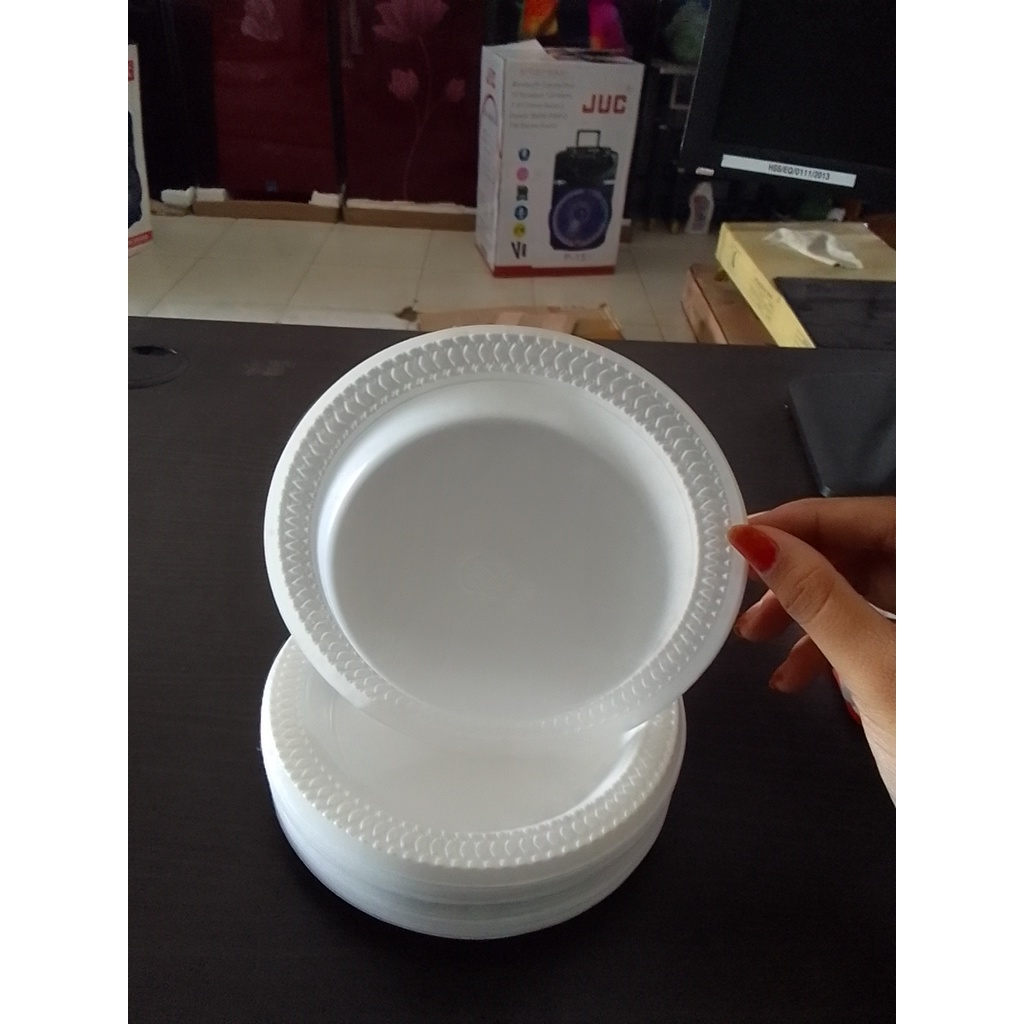 PIRING PLASTIK KECIL/PIRING KUE 50 PCS