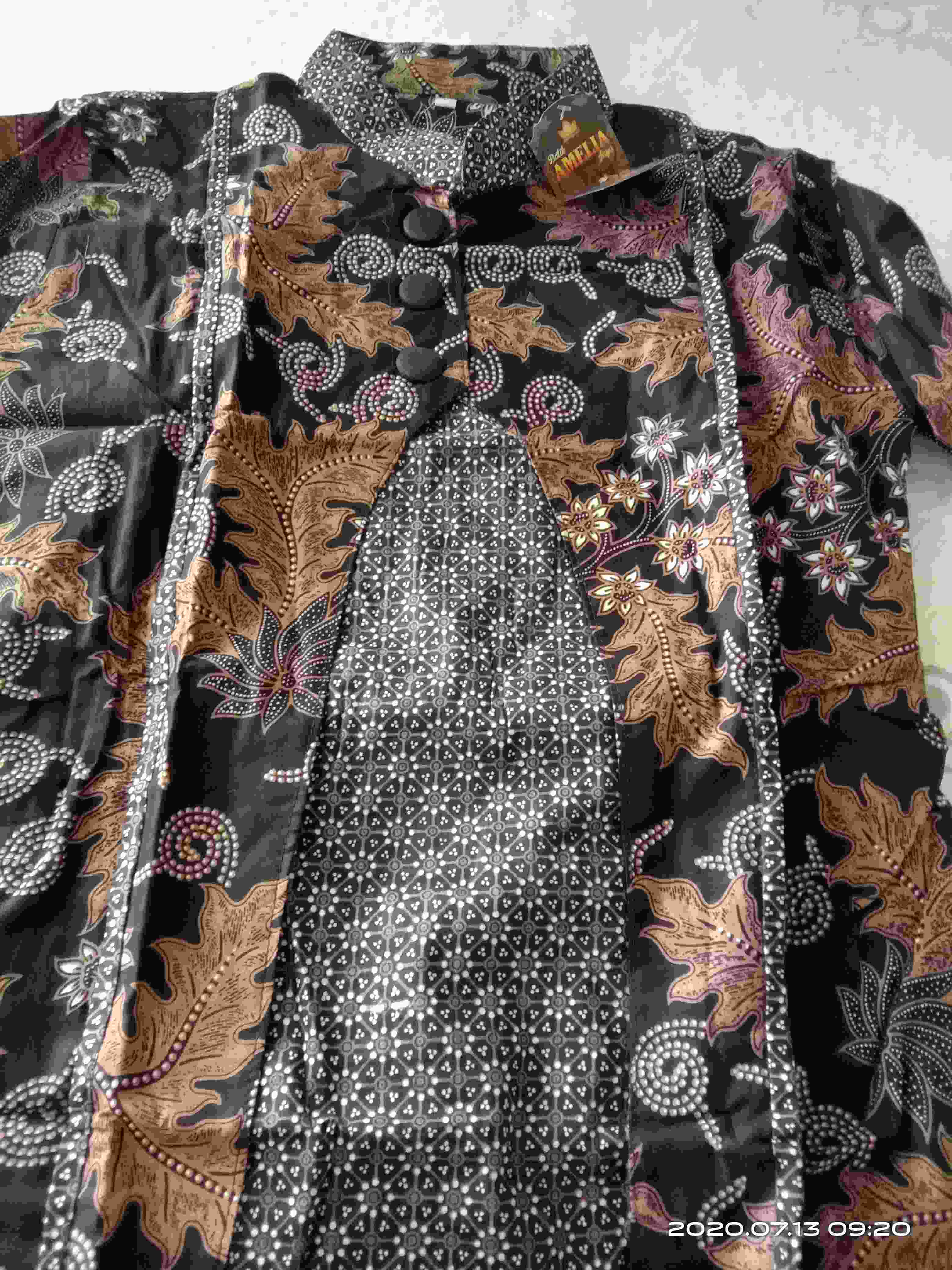 Blus Davina Lawasan Daun #3 Blouse Batik Cewek Blus Batik Wanita Seragam Batik Kantor Batik Muslim