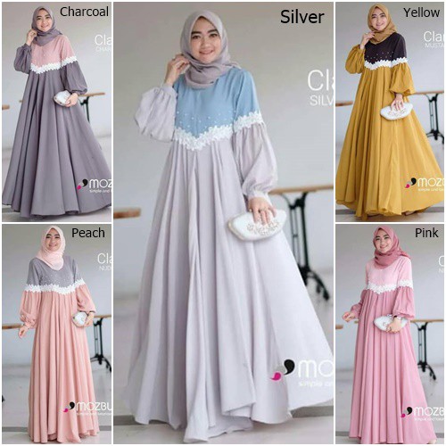 Baju Gamis Renda Terbaru Voal Motif