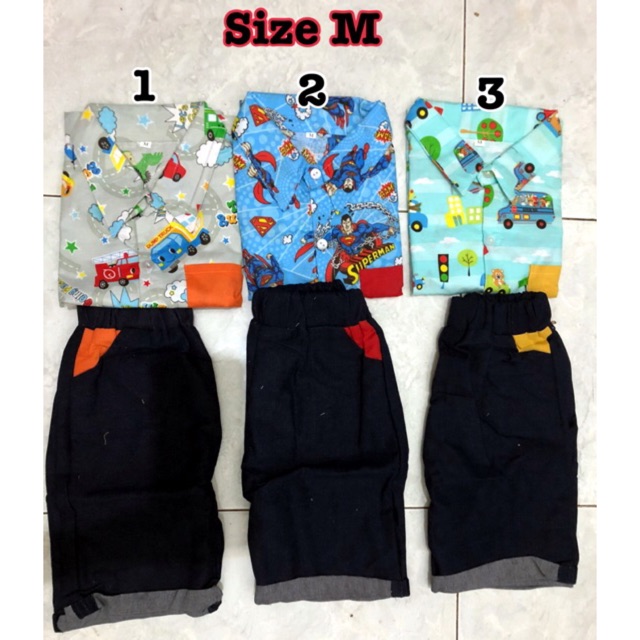 (bisa COD Harga Ecer Baju setelan arka anak laki, funny set boy bhn kaos adem dan celana katun catra