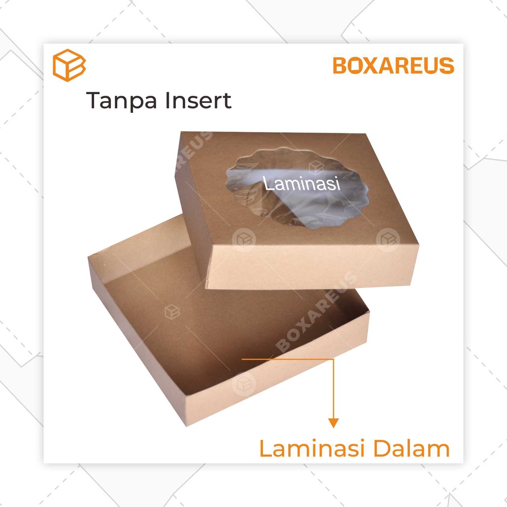 Cake Box Mini Cupcake Box Packaging Kotak Kue | CB242406 Brown (10pcs)