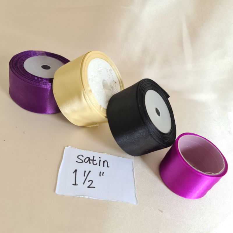 

pita satin polos 1.5 inch hampers kado hadiah bouquet bingkisan