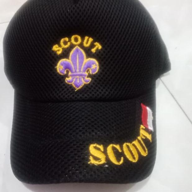 민 Topi Jaring Doublemess Pramuka scout bordir  Terbaik