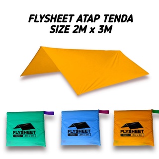 Flysheet BUSHCRAFT Trapteen 2 M x 3  M atap tenda waterproof Atap tenda flysheet anti air plesit 2x3 / flysheet waterproof /terpal tenda camping