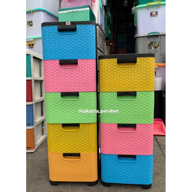 Trivia Container Laci Lemari Cabinet Plastik Susun 4 dan 5