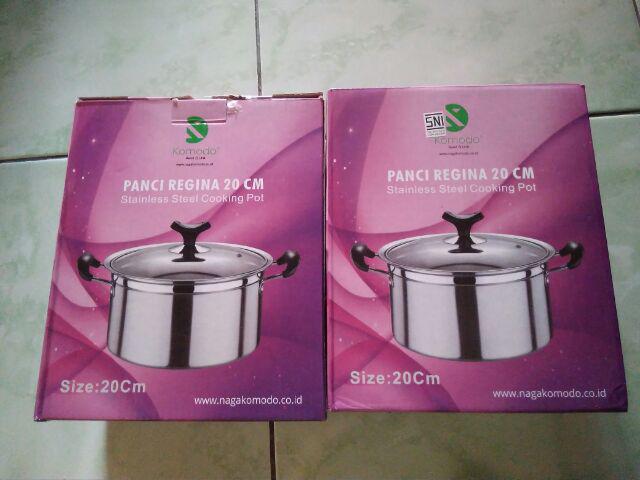 Komodo Regina 20 Cm / Panci Regina Stainless Steel 20 Cm Murah Dan Multifungsi