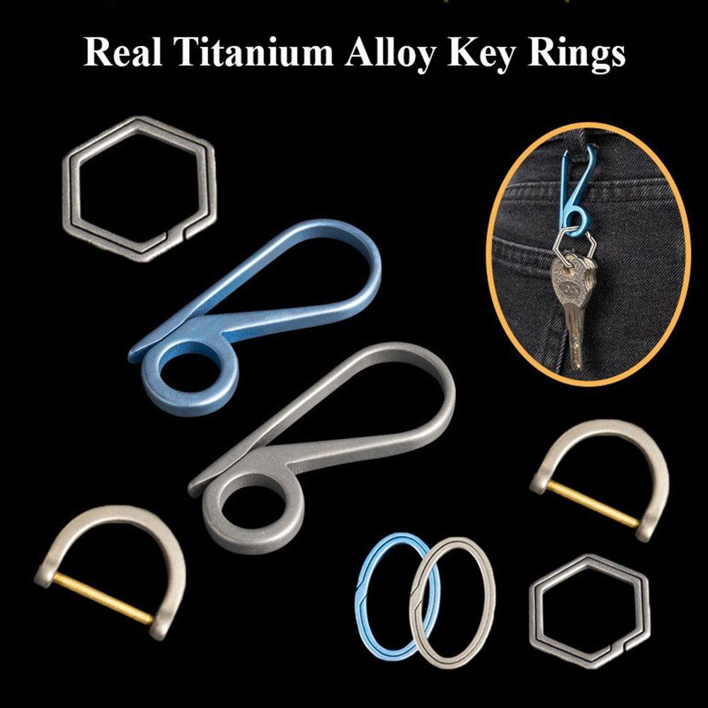 Nanas 1/2pcs Gantungan Kunci Kualitas Tinggi Super Ringan Titanium Alloy Man Car Keychain