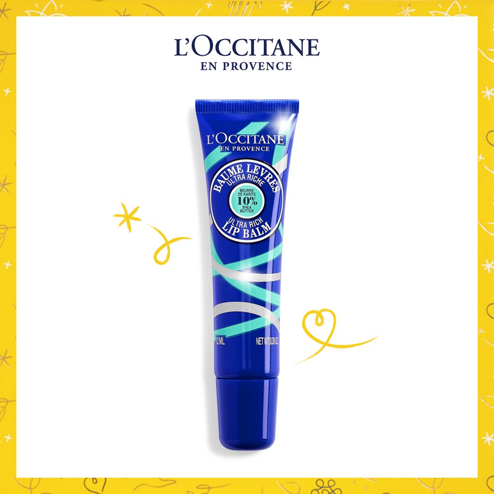 Jual L'Occitane Shea Butter Ultra Rich Lip Balm Festive Edition 12 ml