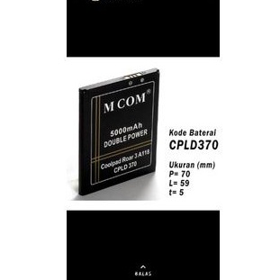 baterai Coolpad Roar 3 A118 CPLD 370 merek MCOM 5000 mAh Double power