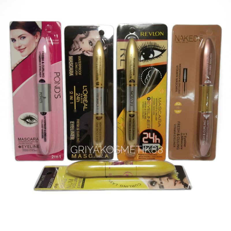 MASKARA + EYELINER 2IN1 WATERPROOF