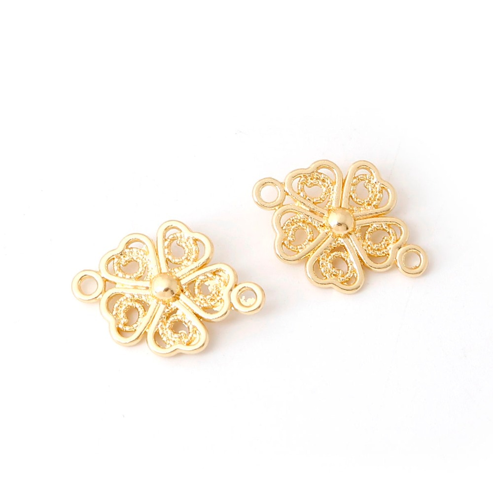 10pcs Konektor Charms Antik Warna Emas Untuk Membuat Perhiasan Anting Gelang Handmade Diy