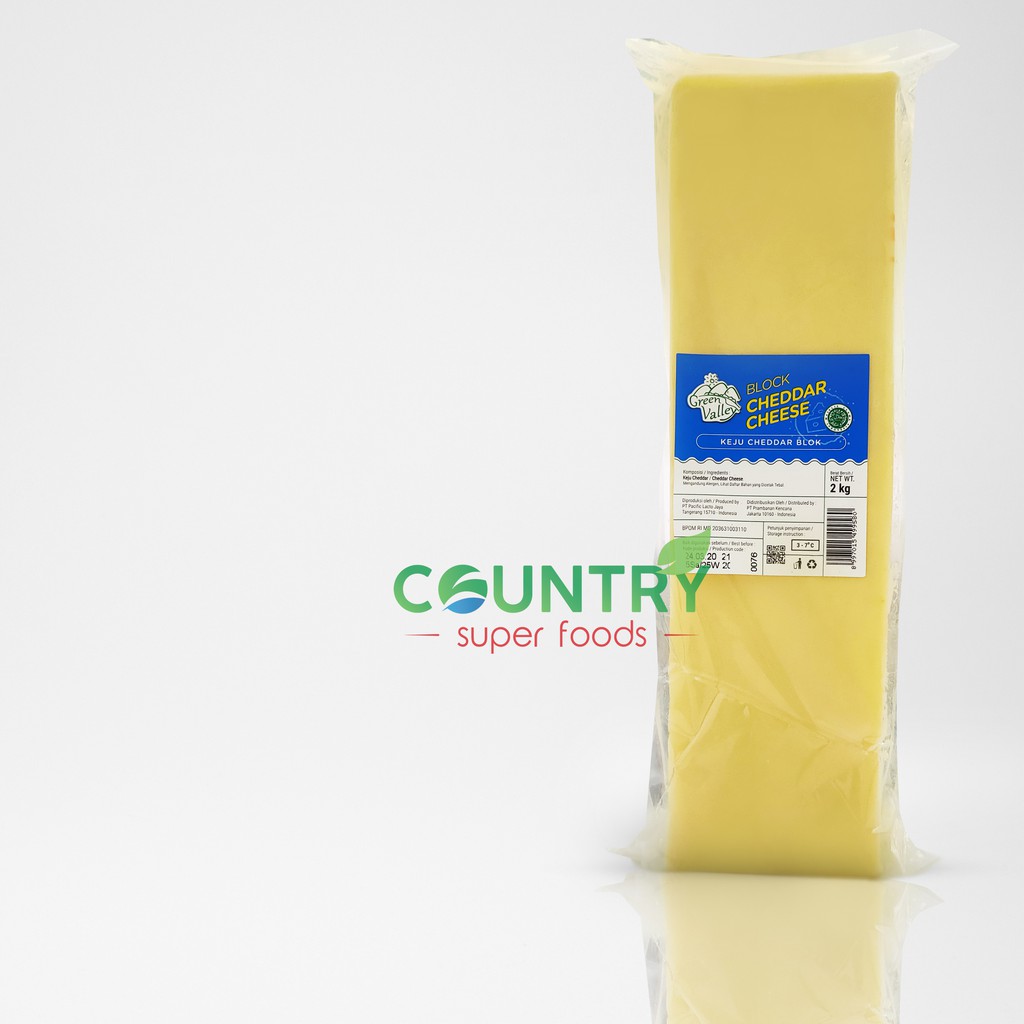 

[5 Pack 10kg] GREEN VALLEY Cheddar Cheese | Keju Cheddar green valley