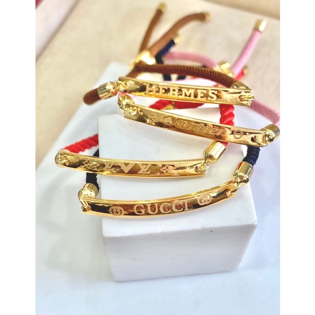 Gelang Tali Plat Emas Serut kadar 700 16k