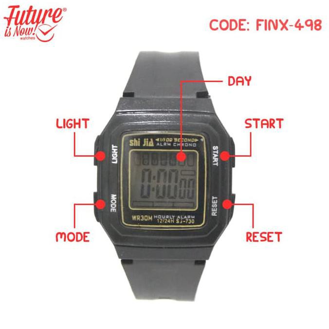 JAM TANGAN FASHION PRIA WANITA DIGITAL - RUBBER STRAP - FINX-498