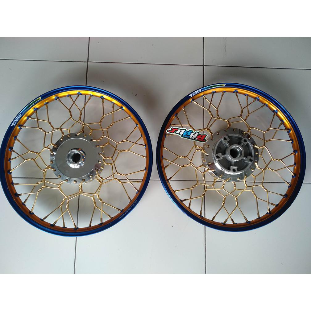 Paketan Velg Setelan Pelintir Vixion New Vixion Old - Sepaket Velg Jari Jari Pelintir Vixion New